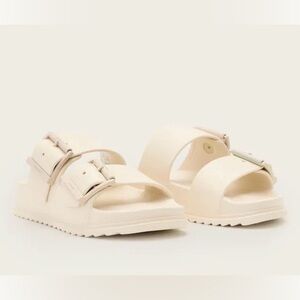 AllSaints Buckle Sandals, Chalk White